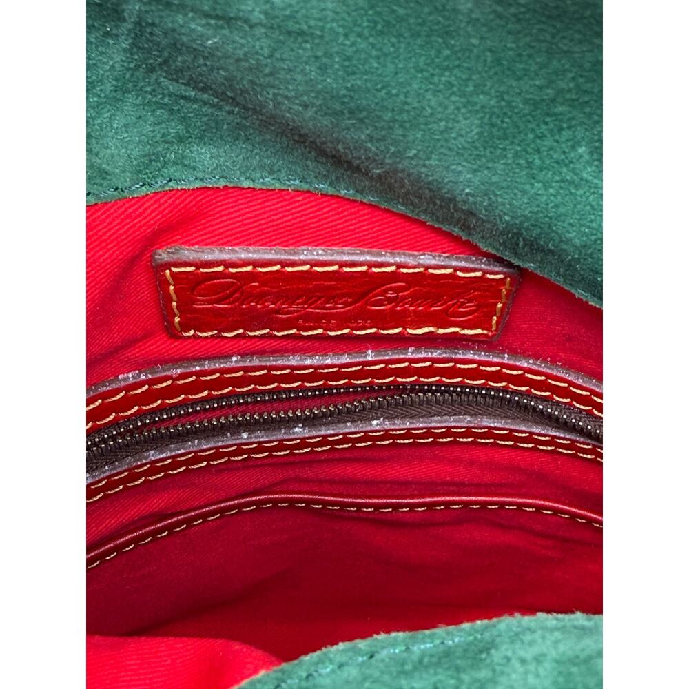 Dooney & Bourke Florentine satchel red Italian leather brushed brass hardware - Picture 9 of 12